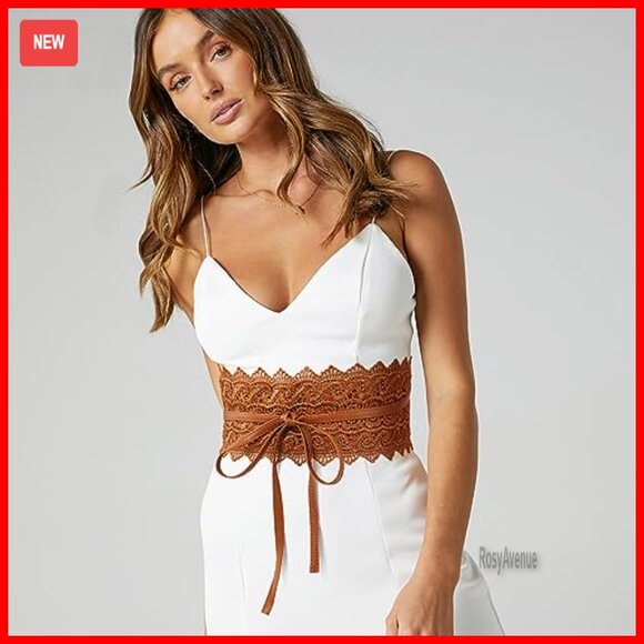 Adjustable Lace-Up Corset Belt Faux Leather Waist Wrap Women\'s Accessory main image 5